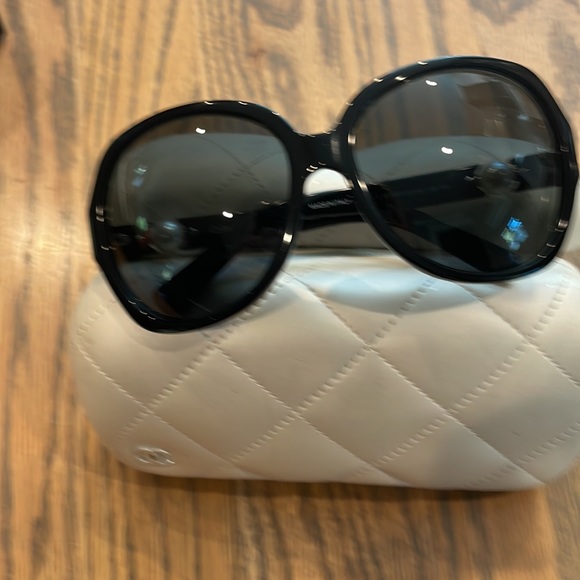 Chanel Collection Perel Black Sunglasses